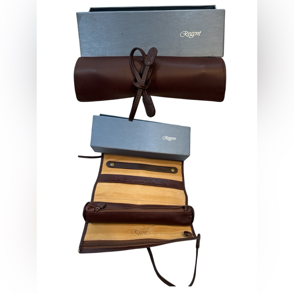 NIB Regent Cruise line leather jewelry roll